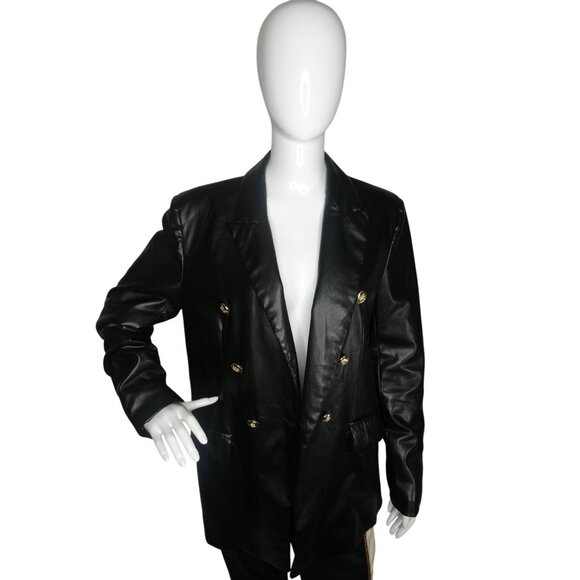 Truth Women's Faux Leather Jacket Black Size 10 - Picture 1 of 10